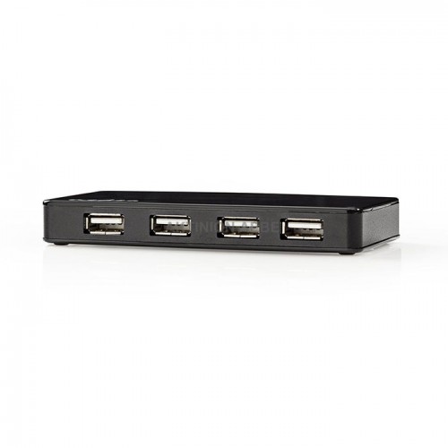 NEDIS UHUBU2730BK USB 2.0 Hub 7 θυρών με τροφοδοτικό